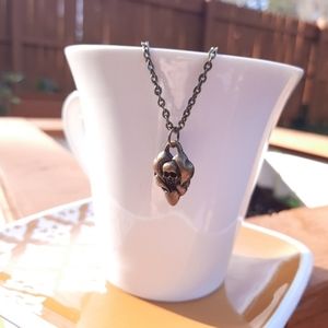 Locket Skull Bronze Necklace